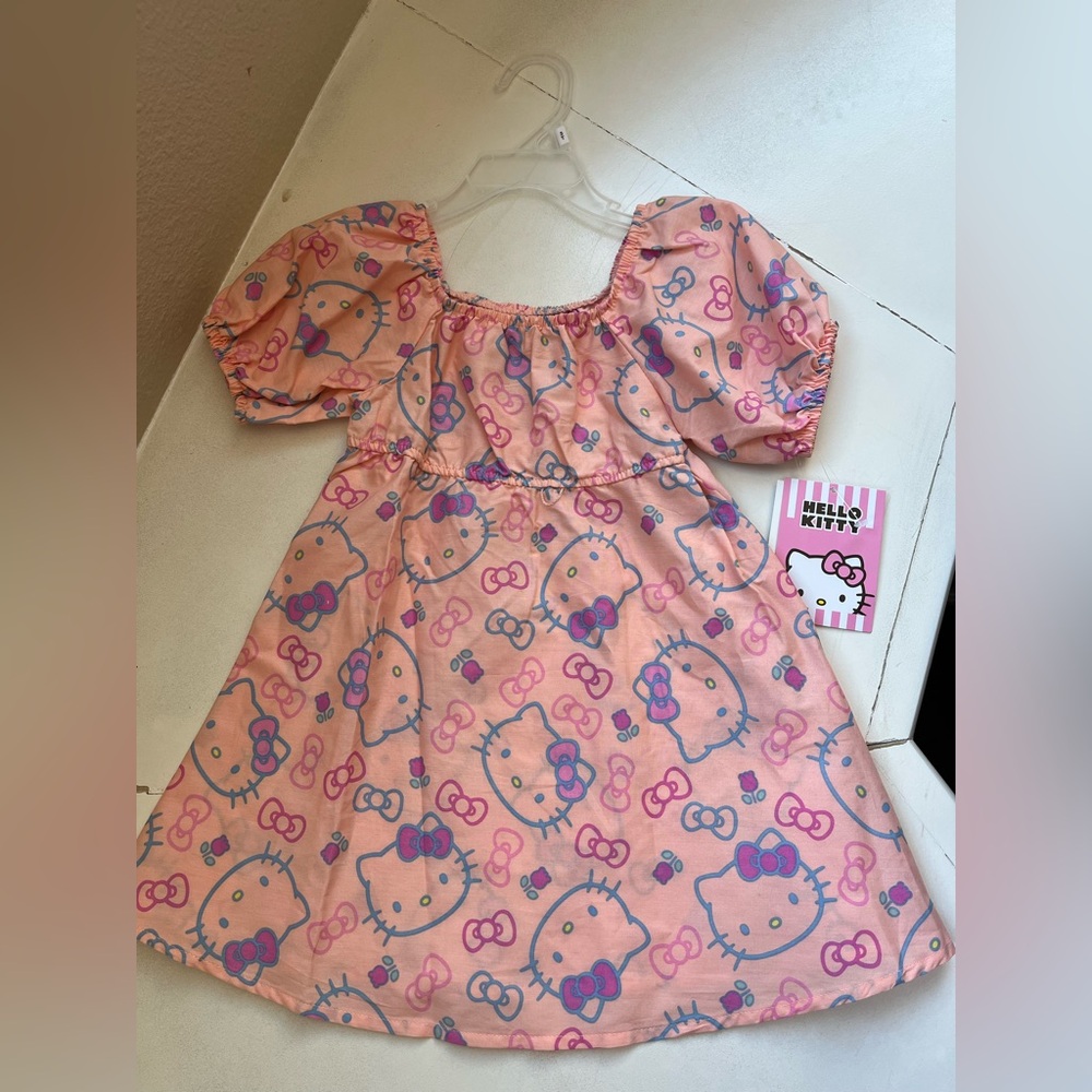 Hello Kitty Peach and Pink Patterned Dress